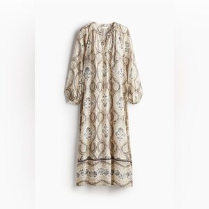 H&M Cream Patterned Maxi Dress